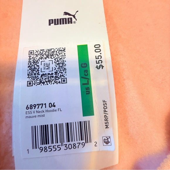 NWT Puma Women's Pink Hoodie Size Large - Picture 5 of 9